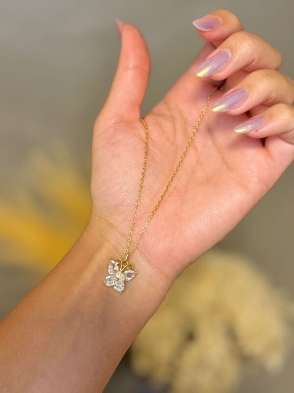 Colar Borboleta Cristal - Imagem 3