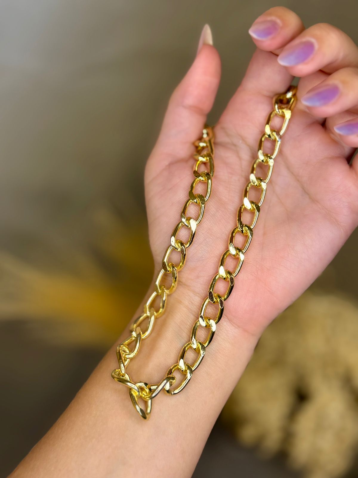 Colar Choker Elos Maxi - Dourado