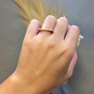 Anel Silver Line - Dourado