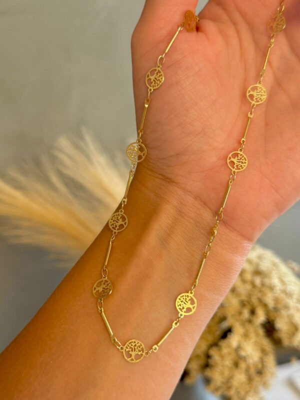 Colar Choker Árvore da Vida - Dourado - Imagem 2