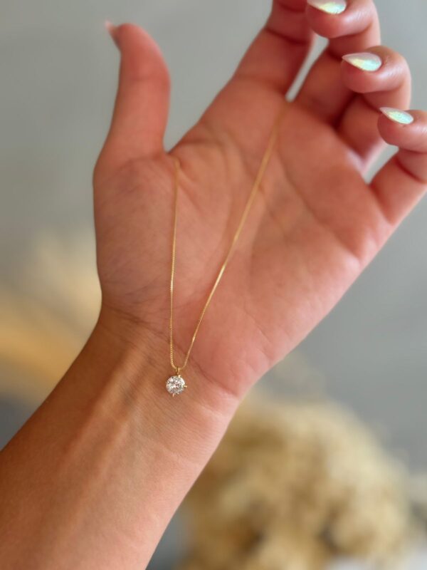 Colar Pingente Cristal - Dourado - Imagem 2