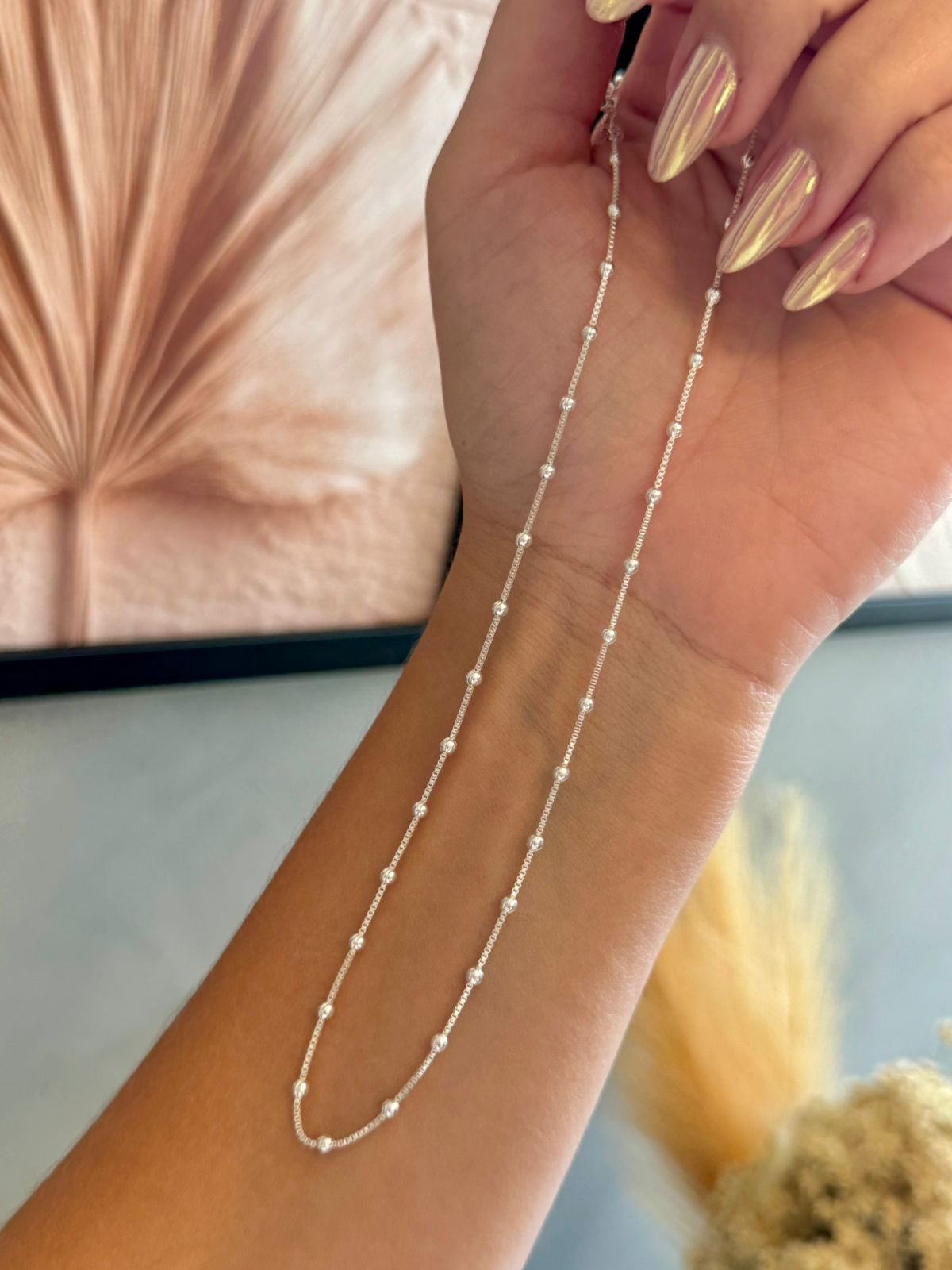 Colar Choker Bolinhas Minimalistas 35cm