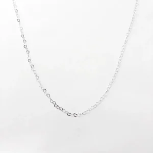 Corrente de Coração 60cm - Prata 925