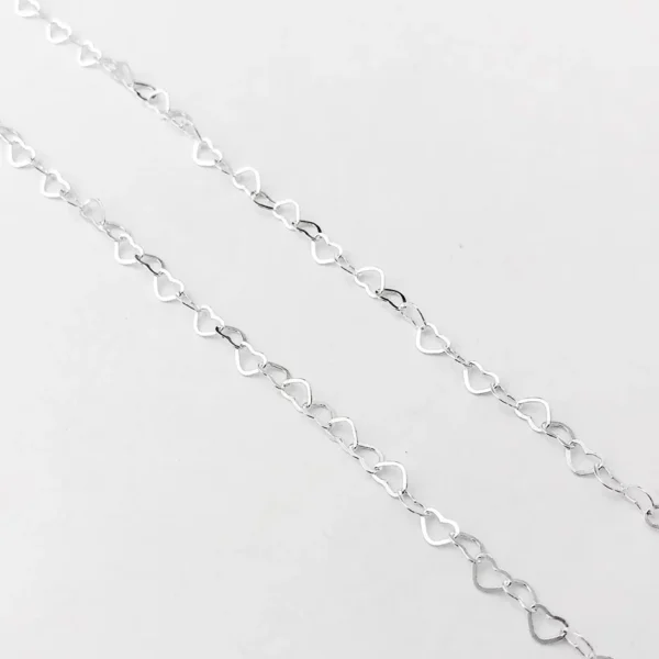 Corrente de Coração 60cm - Prata 925 - Imagem 3