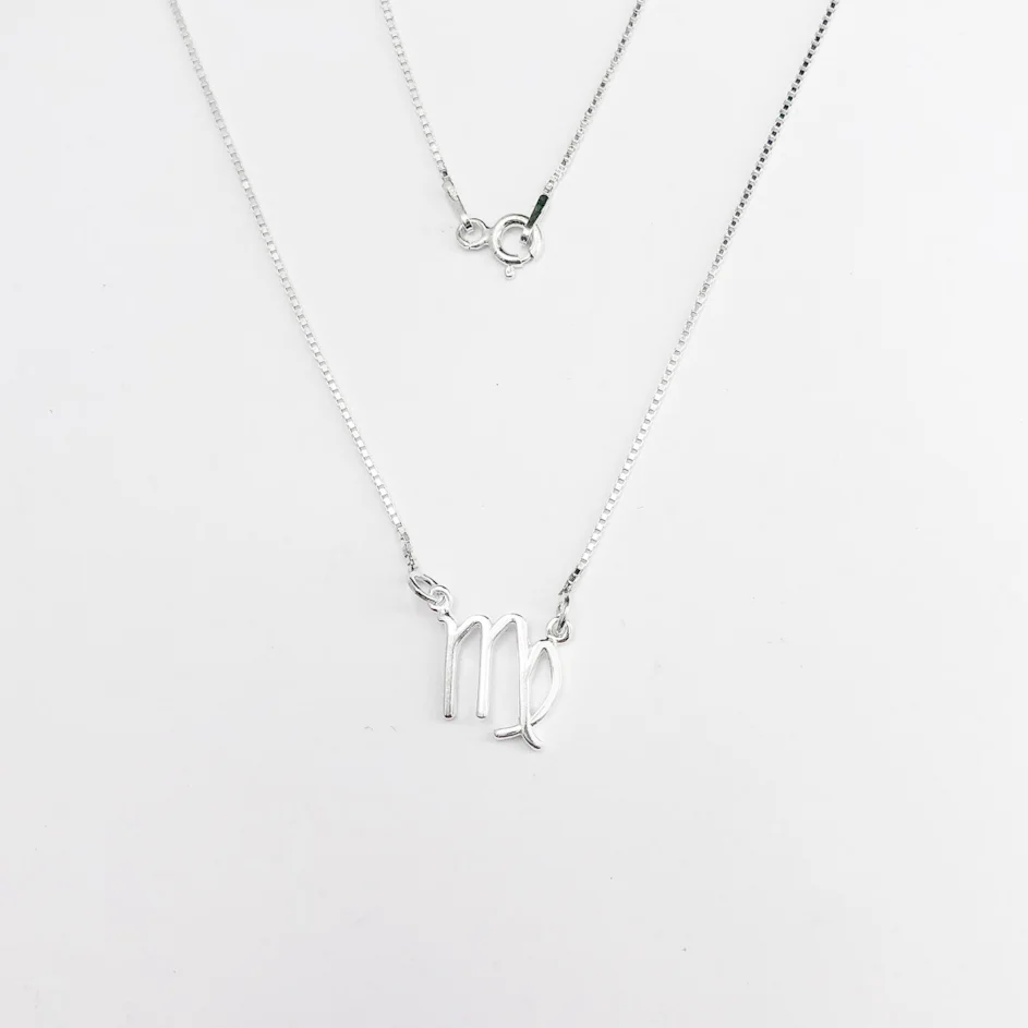 Colar Signo Virgem 40cm - Prata 925