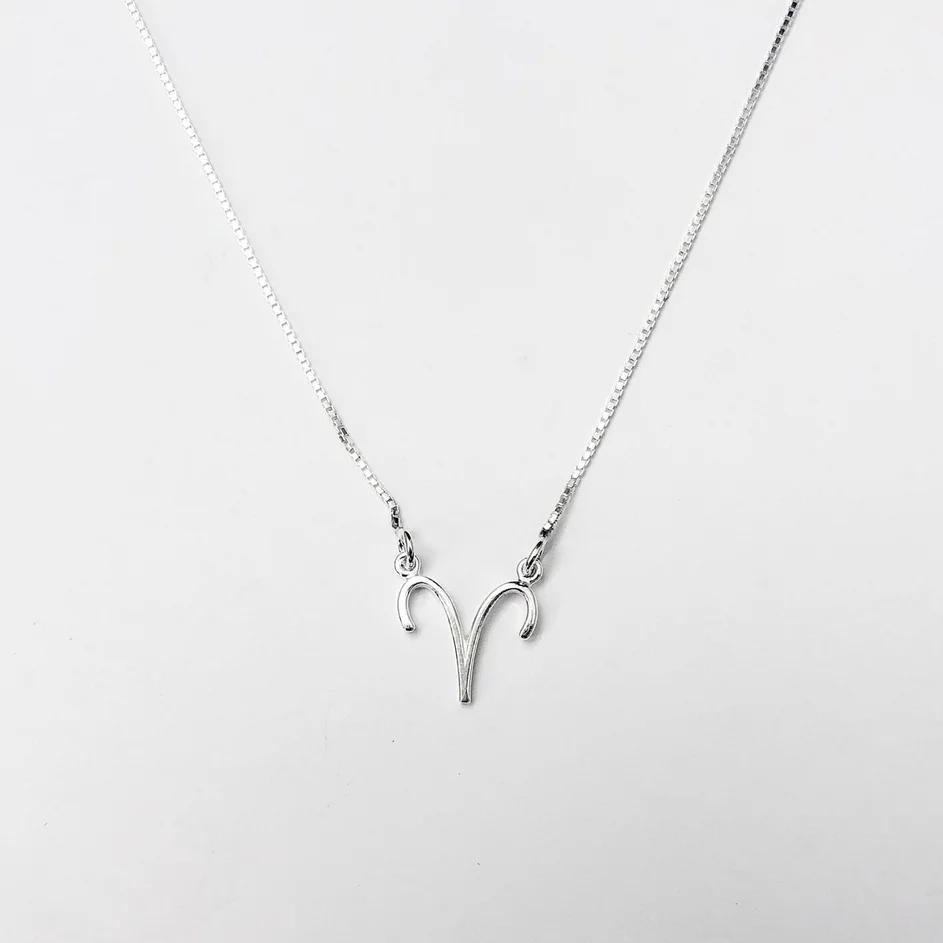 Colar Signo Áries 40cm - Prata 925