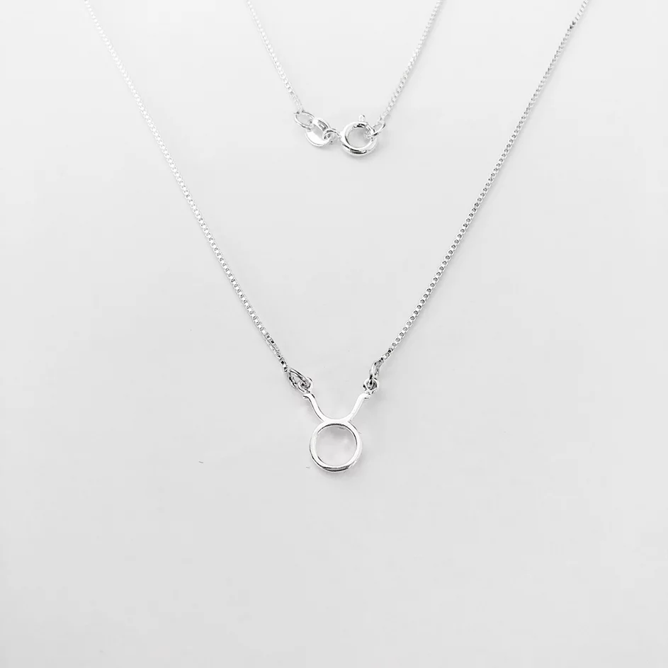 Colar Signo Touro 40cm - Prata 925