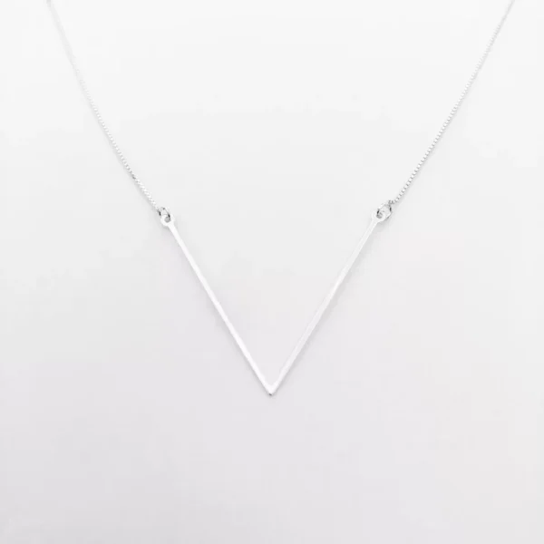 Colar em V 45cm - Prata 925