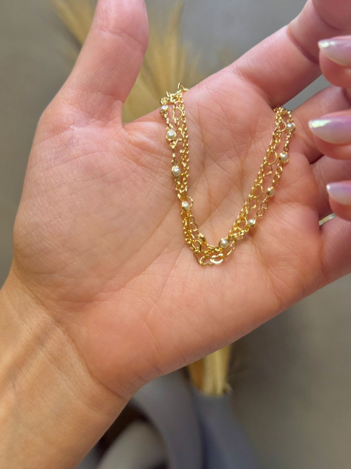 Pulseira Trio 18cm - Dourado