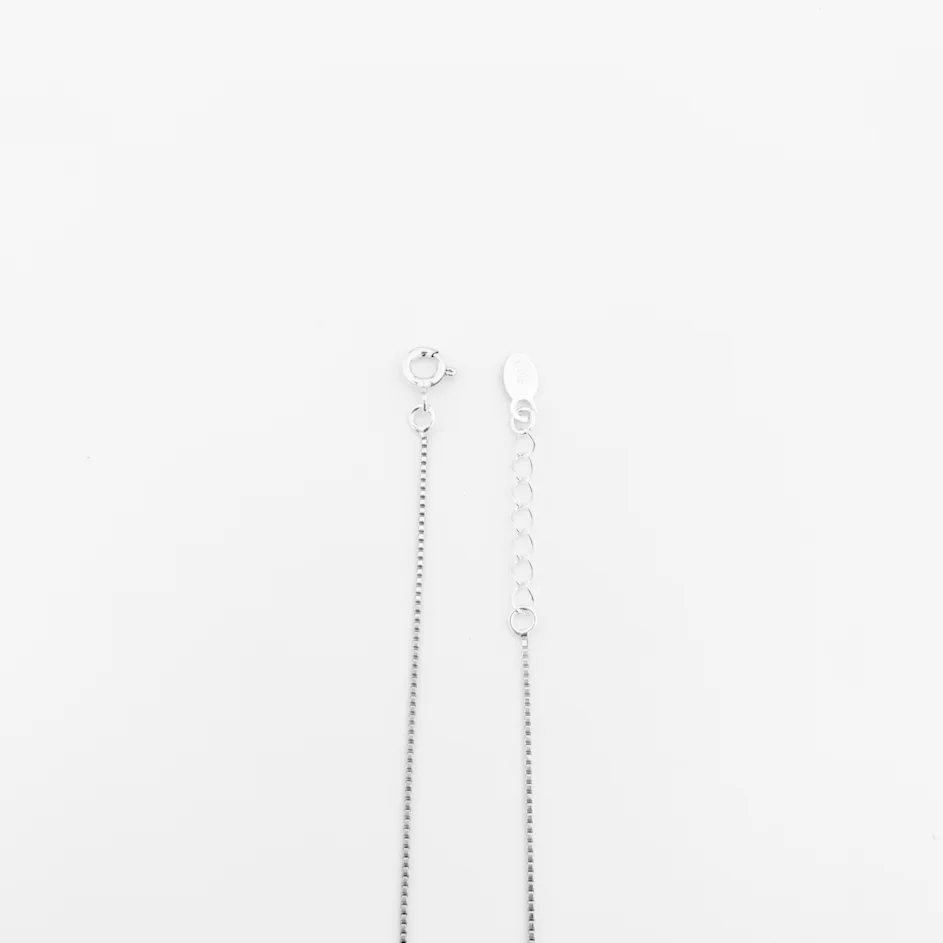 Colar com Cristal de Ametista 40cm - Prata 925