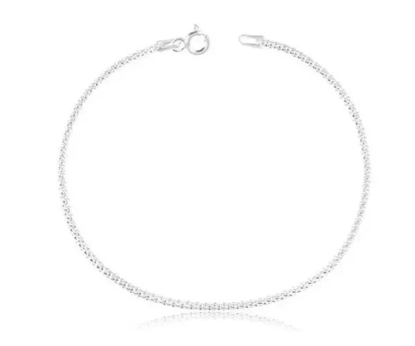 Pulseira Fio Pipoca 18,5cm - Prata 925