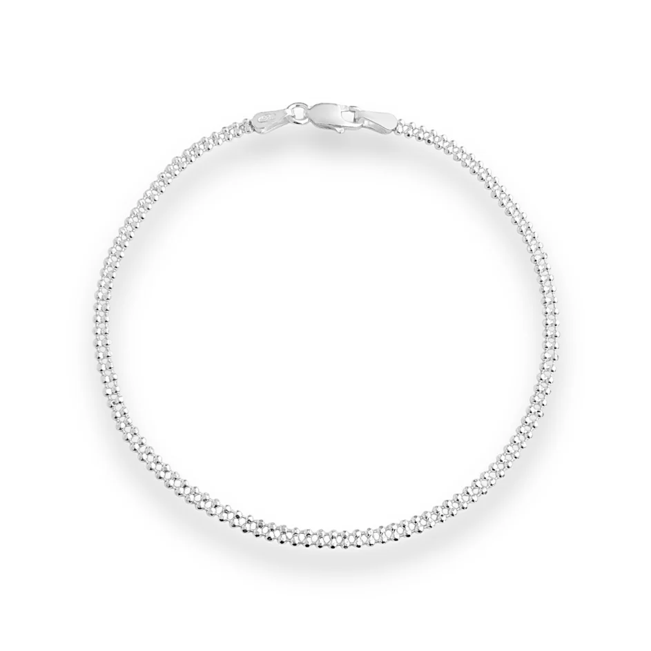 Pulseira de Bolinhas 18cm - Prata 925