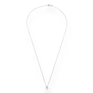 Colar com Zircônia de Coração 40cm - Prata 925
