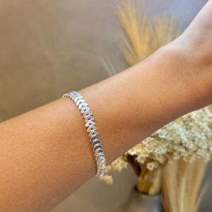 Pulseira Folhas Articuladas 18cm