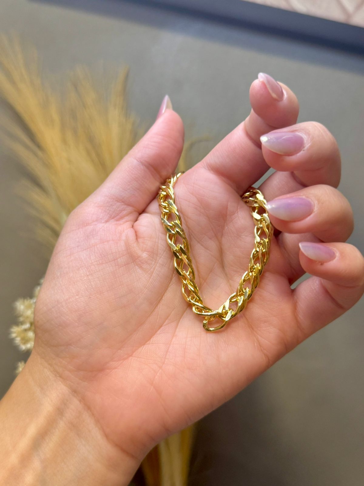 Pulseira Corrente Bold 18cm - Dourado