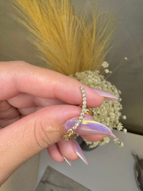 Piercing Fake Ponto de Luz - Dourado - Imagem 2