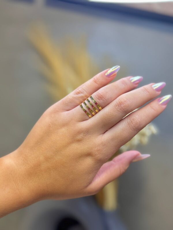 Anel Elegance Ajustável G - Dourado