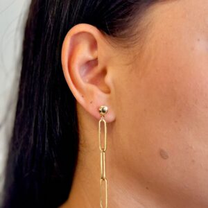 Brinco Elo Grumet Longo - Dourado