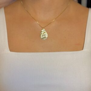 Colar Gotal Texturizada - Dourado