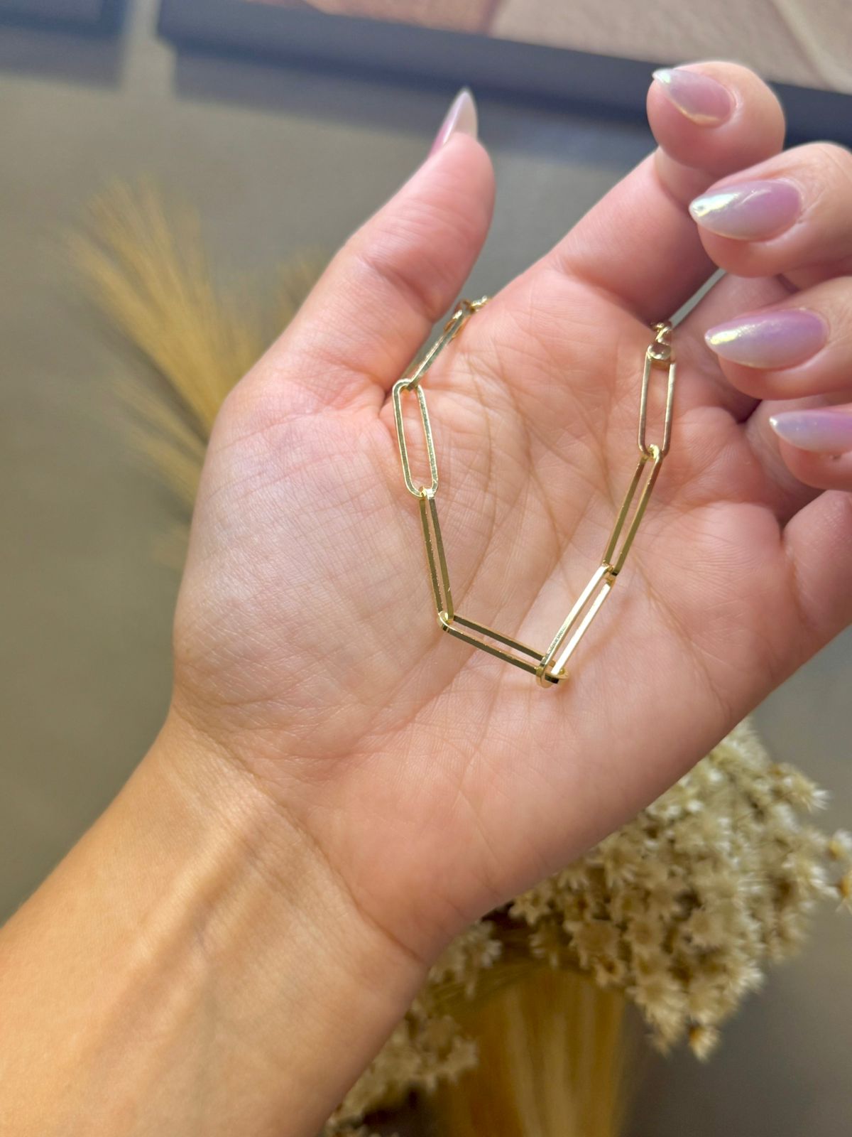 Pulseira Elo Grumet 18cm - Dourado