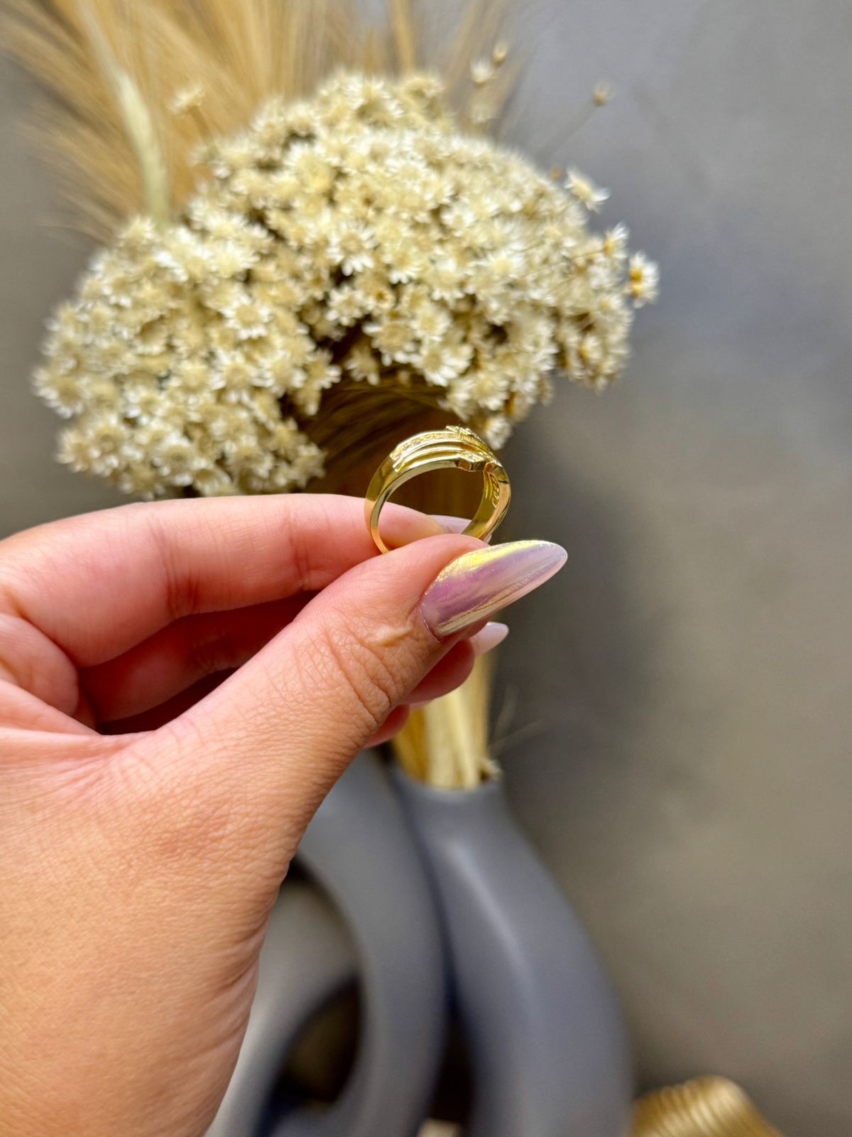 Anel Glamour Lux e Micro Zircônias - Dourado - Imagem 3