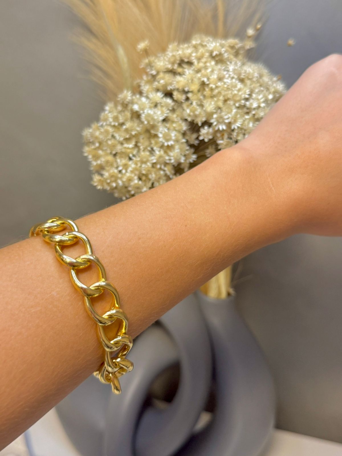 Pulseira Grumet 20cm - Dourado