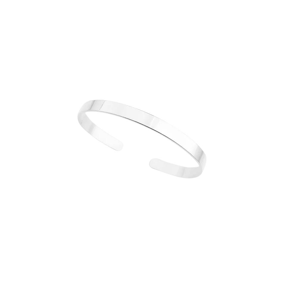 Bracelete Liso Ajustável - Prata 925