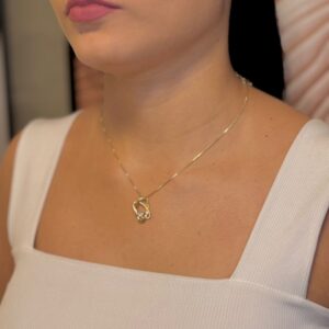 Conjunto Elos com Zircônias 40cm - Dourado