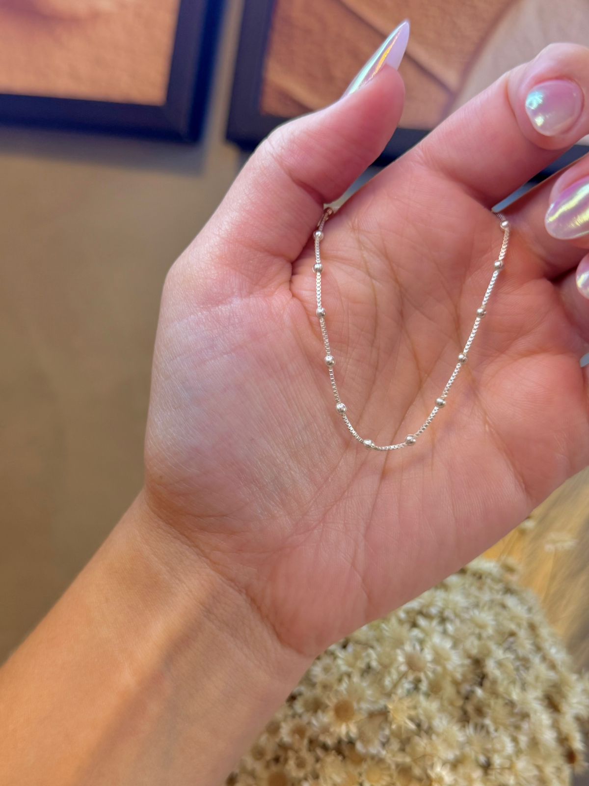 Pulseira com Bolinhas Minimalistas 18cm