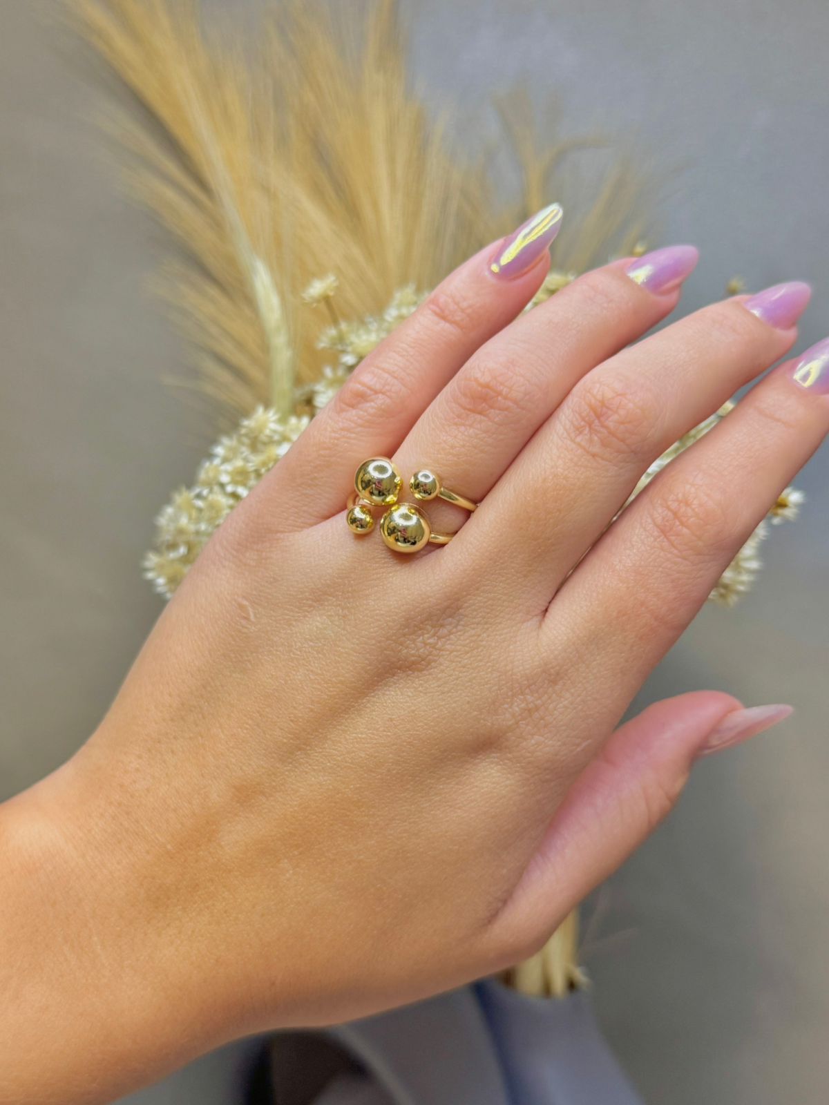 Anel Glow Shine Regulável - Dourado