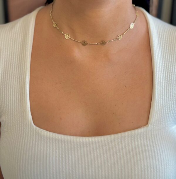 Colar Choker Árvore da Vida - Dourado