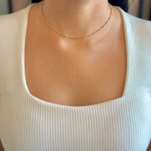 Colar Choker Bolinhas - Dourado