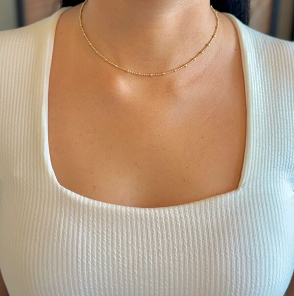 Colar Choker Bolinhas - Dourado