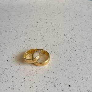 Brinco Argola Textura - Dourado