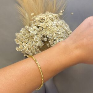 Pulseira Elo Torcido 18cm - Dourado