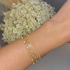Pulseira Trio 18cm - Dourado