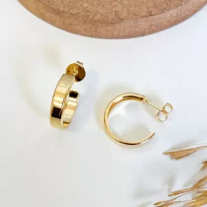 Brinco Argola Média Lisa - Dourado
