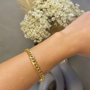 Pulseira Corrente Bold 18cm - Dourado