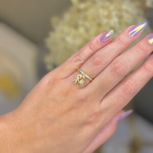 Anel Filhos Menina e Menino com Micro Zircônias - Dourado