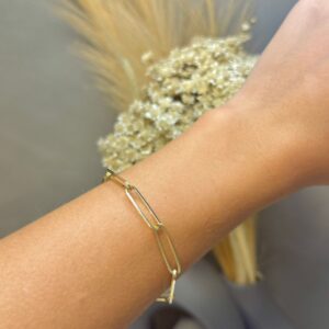 Pulseira Elo Grumet 18cm - Dourado