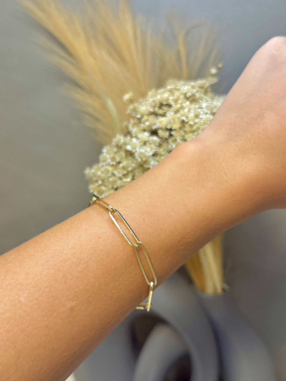 Pulseira Elo Grumet 18cm - Dourado