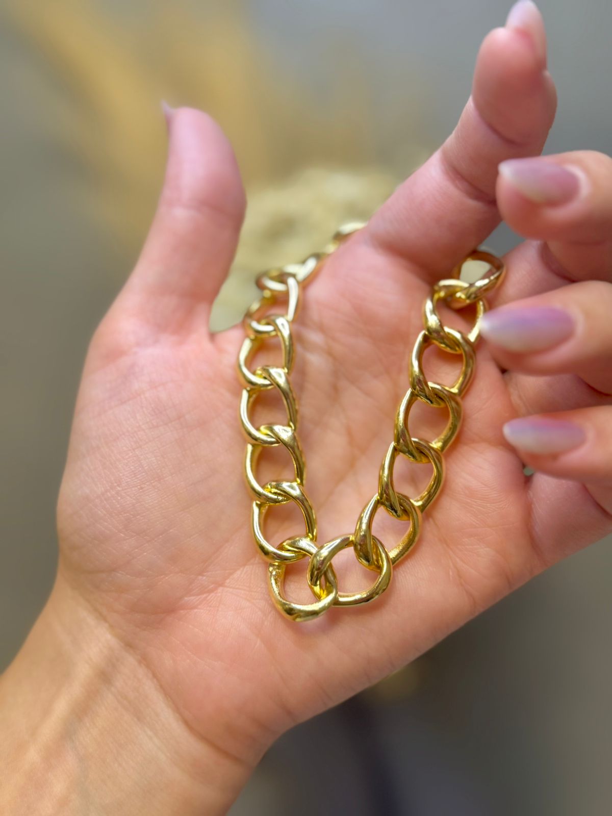 Pulseira Grumet 20cm - Dourado
