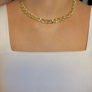 Colar Choker Elos Maxi - Dourado
