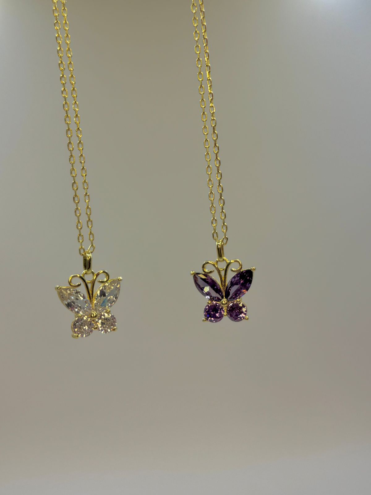 Colar Borboleta Cristal